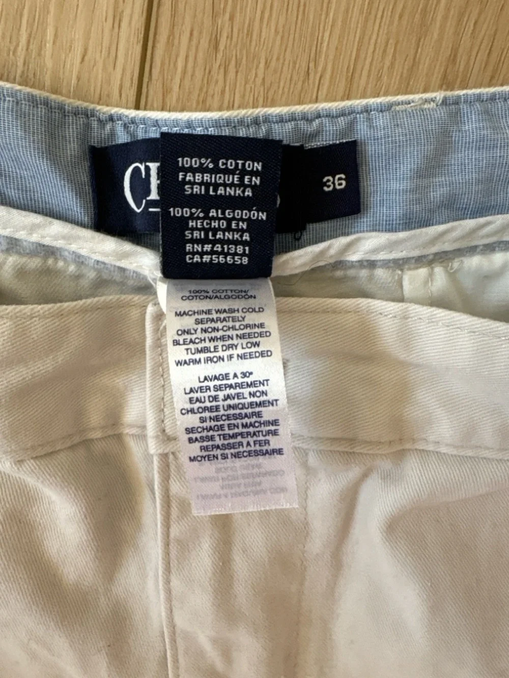 Chaps Men’s Classic Fit Khaki Shorts Size 36 Beige 100% Cotton Casual‎ Preppy